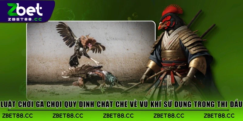 Luật chơi gà chọi quy định chặt chẽ về vũ khí sử dụng trong thi đấu
